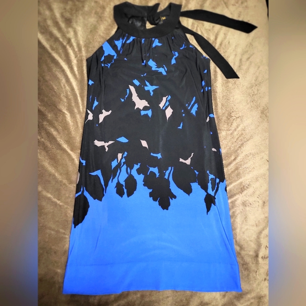 Blue & Black Dress